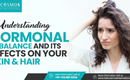 Hormonal imbalance affecting skin and hair health in men and women