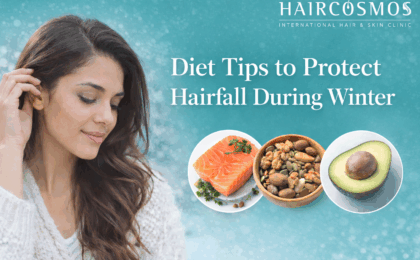 Protein-rich winter foods for hair health including eggs, lentils and nuts